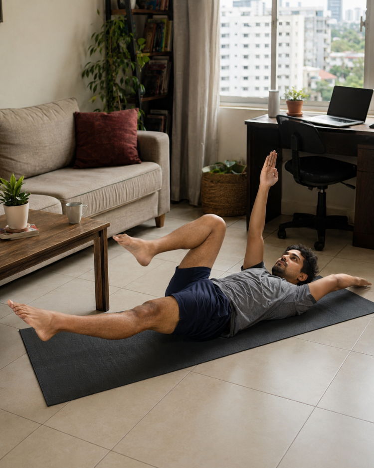 Mat Pilates at Home: The Ultimate No-Equipment Core & Posture Guide for Sri Lankans 2 Mat Pilates at Home