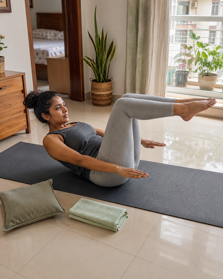 Mat Pilates at Home: The Ultimate No-Equipment Core & Posture Guide for Sri Lankans 4 Mat Pilates at Home