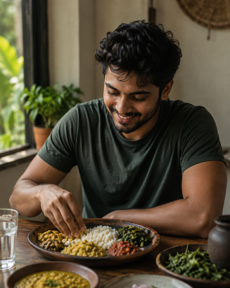 Don't Cut the Carbs: The Veggies First, Rice Last Hack for Sri Lankan Foodies 2 Sri Lankan rice and curry diet hack